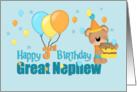 Great Nephew 3rd Birthday Bear card