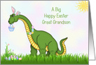 A Big Happy Easter, Great Grandson, Dinosaur card