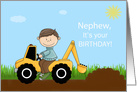 Nephew, It’s Your Birthday, Boy on Tractor card