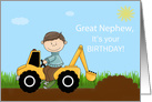 Great Nephew, It’s Your Birthday, Boy on Tractor card