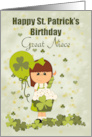 Great Niece Happy St. Patrick’s Day Birthday card