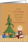 Best Great Granddaughter Best Christmas Wishes card