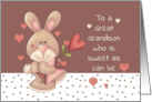 Great Grandson Valentine Sweet as can be Bunny card