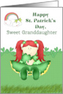 Granddaughter St Patrick’s Day Irish Girl Shamrocks Green card