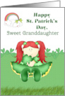 Granddaughter St Patrick’s Day Irish Girl Shamrocks Green card