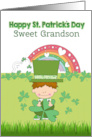 Grandson’s St Patrick’s Day Rainbow with Shamrocks card