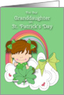 Granddaughter’s St Patrick’s Day Rainbow and Shamrocks card