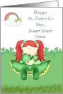 Niece St Patrick’s Day Irish Girl Shamrocks Green card
