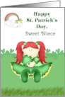 Niece St Patrick’s Day Irish Girl Shamrocks Green card