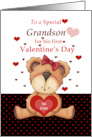 Grandson for his First Valentine’s Day with Bear and Hearts card