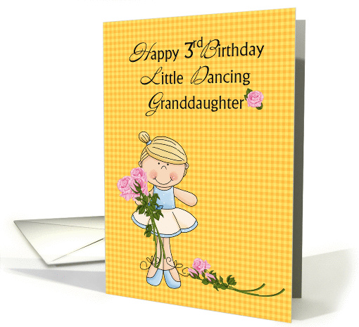 Granddaughter 3rd Birthday, Dancing card (1290192)