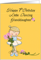 Granddaughter 7th Birthday, Dancing card
