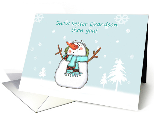 Grandson Snow Better Christmas card (1341380)