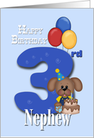Nephew 3rd Birthday Puppy card