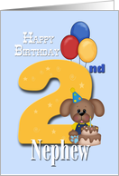 Nephew 2nd Birthday Puppy card