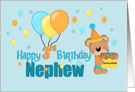 Nephew 3rd Birthday Bear card