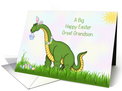 A Big Happy Easter, Great Grandson, Dinosaur card (1560478)