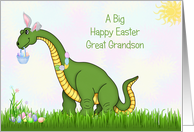 A Big Happy Easter, Great Grandson, Dinosaur card