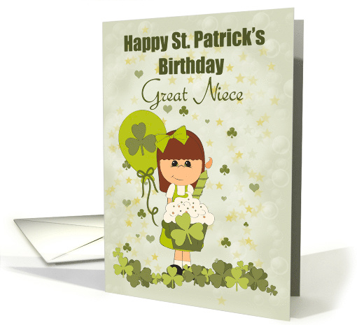 Great Niece, Happy St. Patrick's Day Birthday card (1561932)