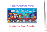 Special Great Grandson Happy Christmas Wishes card