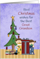 Best Great Grandson Best Christmas Wishes card