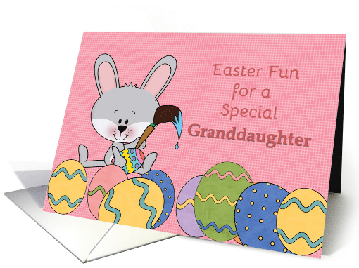 Granddaughter Special Easter Fun Colored Eggs and Bunny card (1605720)