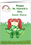 Niece St Patrick’s Day Irish Girl Shamrocks Green card