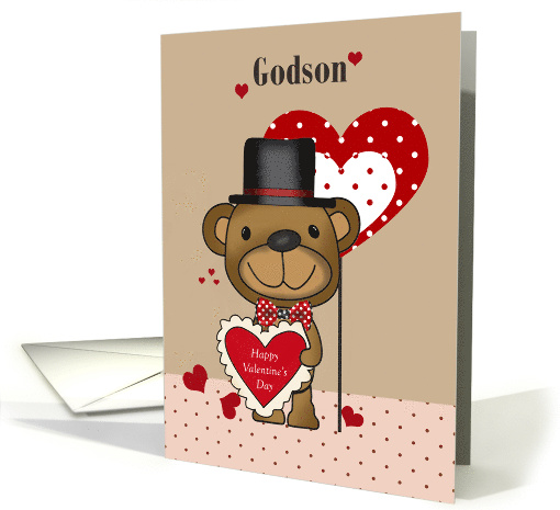Godson Special Happy Birthday Boy with Cupcake and Balloons card