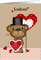 Godson Special Happy Birthday Boy with Cupcake and Balloons card