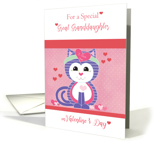 Great Granddaughter for Valentines Day with Kitten and... (1821354)