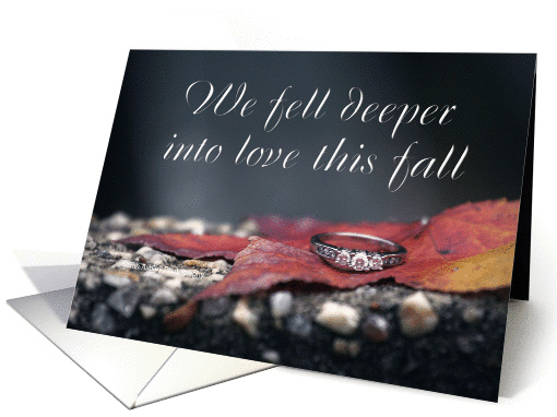 Fall into love engagement card (1166576)