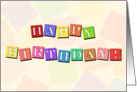 Happy Birthday - Colorful Blocks card