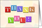 Thank You - Colorful Blocks card