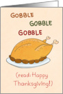 Thanksgiving - Gobble, Gobble, Gobble card