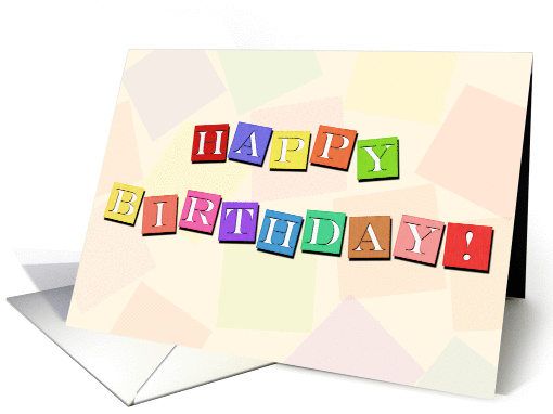Happy Birthday - Colorful Blocks card (1164484)