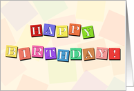 Happy Birthday - Colorful Blocks card