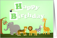 Have a roarring birthday - animal kingdom card