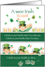 St. Patrick’s Day Irish Toast - Cute Little Guy Has One Too Many card