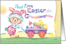 Granddaughter’s 1st Easter - Woolly Baby Bunny with Chicks and Eggs card