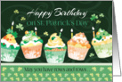 Birthday on St. Patrick’s Day - Cupcakes in Irish Colours card