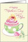 Mother’s Day for Mom - Cup of Cupcake with Rose card