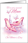 Mother’s Day, for Mom - Ladies Pink Shoes and Lipstick card