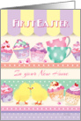 New Home, First Easter - Cupcakes on Shelves with 2 Baby Chicks card