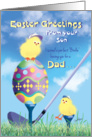 Easter for Dad, From Son - Golfing Theme, Perfect Birdie card