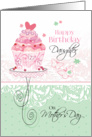 Mother’s Day Birthday, Daughter - Cupcake on Stand card