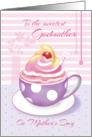Godmother on Mother’s Day - Lilac Cup of Cupcake card