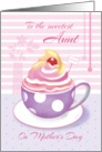 Aunt on Mother’s Day - Lilac Cup of Cupcake card