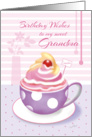 Birthday Sweet Grandma - Lilac Cup of Cupcake card