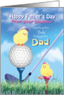 Father’s Day, Dad from Daughter - Golf Theme, Perfect Birdie card