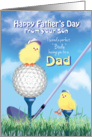 Father’s Day, Dad from Son - Golf Theme, Perfect Birdie card